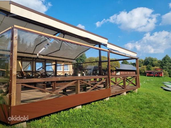 Изготавливаем прозрачные стены для навесов, ПВХ тенты.