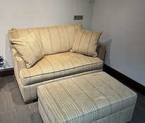 Sleeper Sofa with Leg Rest Poof