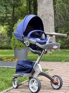 Продам коляску STOKKE XPLORY X, королевский синий + аксессуа (3 фото из 10)