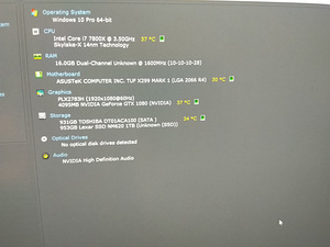 I7-7800X/X299/16GB RAM/SSD 1000GB/HDD 1000GB/GTX 1080 8GB (2 foto / 10)