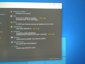 I7-6800K/X99H/12GB RAM/NVMe 512GB/RTX 3060TI 8GB (2 foto / 10)