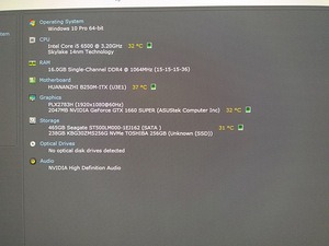 Intel I5-6500/B250M/16GB RAM/SSD 256G/HDD 500G/GTX 1660S 6GB (2 foto / 10)