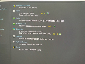 Ryzen 5 5500/B350I/16GB RAM/SSD 1000GB/RTX 2060 OC 6G (2 foto / 10)