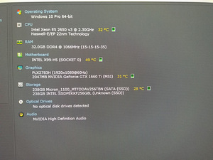 Xeon E5-2650v3/X99/32GB RAM/SSD 256G/SSD 256G/GTX 1660TI 6G (2 foto / 10)