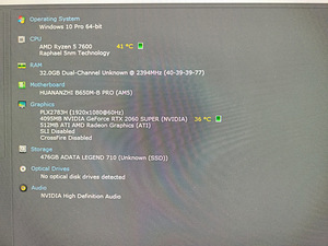 Ryzen 5 7600/B650M/32GB RAM/SSD 512GB/RTX 2060S 8GB (2 foto / 10)
