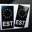 EST чёрные качественные наклейки на номера BLACK (фото #1)