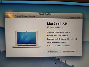 MacBook Air - Mid 2013 a1466 + laadija (3 foto / 3)