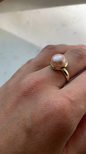 Ilus komplekt roosa pärlitega. Kullatud 18k (2 foto / 6)