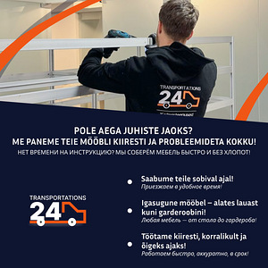 Kohaletoimetamine, kokkupanek ja mööbli paigaldamine