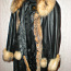 Кожаное пальто с натуральным мехом (фото #3)