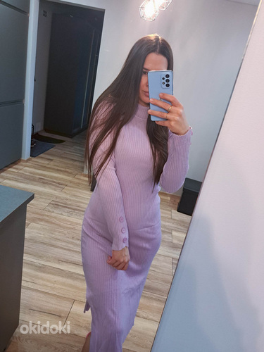 Новое светло-фиолетовое свитер-платье (S/M) (фото #1)