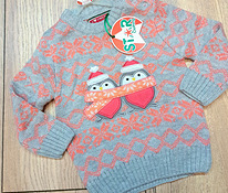 Новый рождественский свитер для младенцев 80см 6-12месяцев