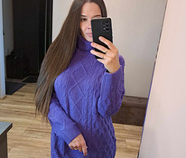 Новое, мягкое, фиолетовое свитер-платье