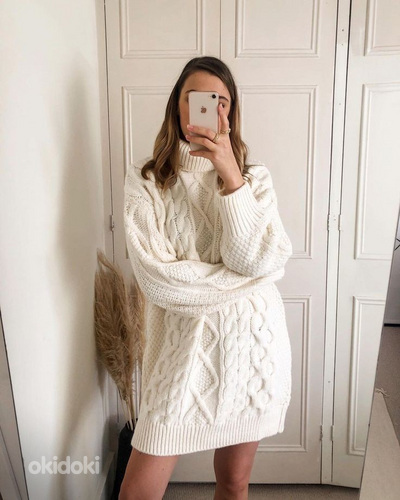 Новое, мягкое, белое, свитер-платье XS/S, L/XL (фото #1)