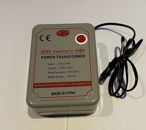 220V-250V to 100V-120V transformer/adapter 500W