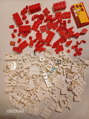 Красные/белые блоки Lego Friends (фото #1)