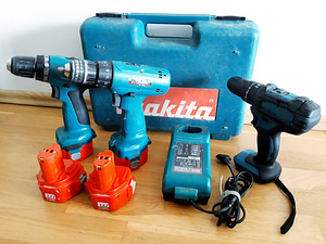 Makita 3 akutrelli+4 akut+laadija+kohver (1 foto / 4)