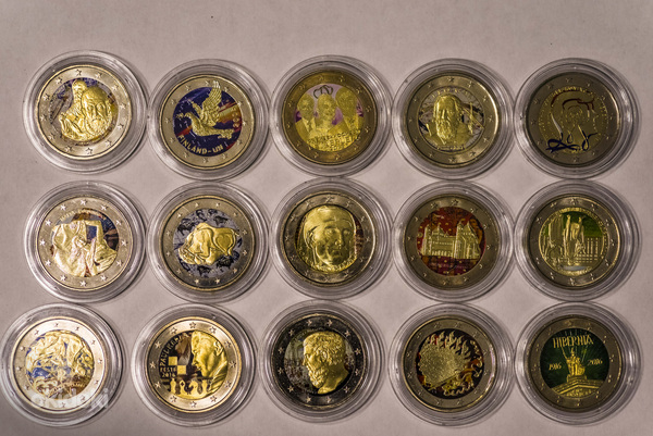 Värvilised EURO 2 mündid (foto #5)