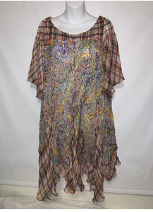 Zara naiste paisley siidist kleit, M (6 foto / 6)
