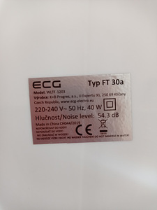 Lauaventilaator ECG, kõrgus 50 cm (3 foto / 6)