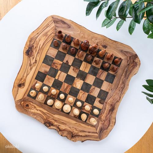 Шахматы, оливковое дерево, шахматные фигуры (фото #8)