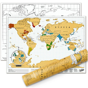 Scratch map of the world Size A4 (1 foto / 2)