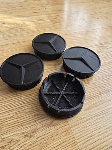 3d prinditud Veljekapslid Mercedes-Benz 75mm (2 foto / 2)