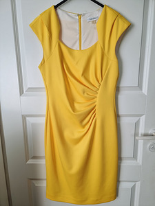 Calvin klein формальное желтое платье M