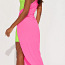 Розово-зеленое платье цвета фуксии M (фото #2)