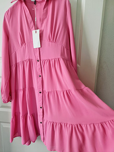 Розовое летнее платье M/L
