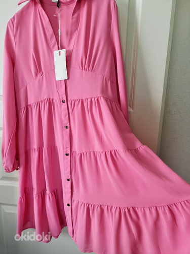 Розовое летнее платье M/L (фото #1)