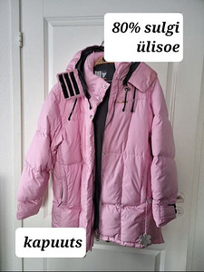 Roosa sulejope kapuutsiga Killy L- 80% sulgi (1 foto / 3)