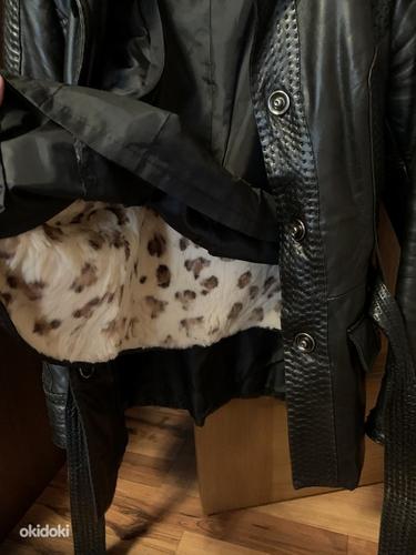 Зимняя кожаная куртка, размер XS-S (фото #2)