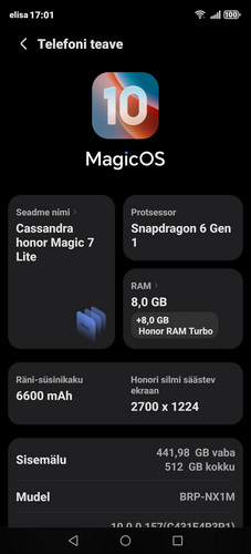 Honor magic 7 lite