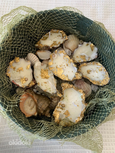 Свечи ручной работы в ракушках