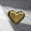 Золотая подставка "Сердце" с декором. (фото #1)