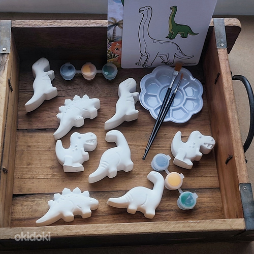 Laste loovuskomplektid! 3D värvimine! Dinosaurus.