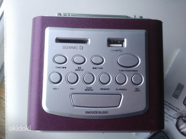 Радио-часы Telefunken TF-1575U, аккумулятор, пульт, MP3 (фото #3)