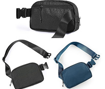 Unisex crossbody kott / vöökott / kõhukott (must ja sinine)