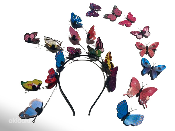 Головной убор бабочки / костюм эльфа или бабочки (фото #2)