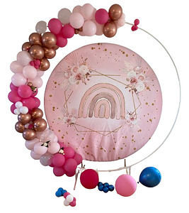 Розовая ткань для арки из воздушных шаров, 1,8 м