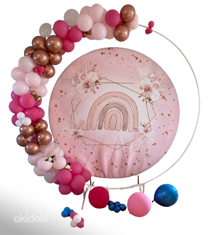 Розовая ткань для арки из воздушных шаров, 1,8 м (фото #1)