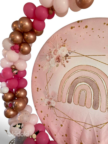 Розовая ткань для арки из воздушных шаров, 1,8 м (фото #3)