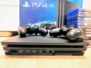 PS4 Pro 1 TB + Mängud (14 cd) + 2 pulti ja konto mängudega (5 foto / 8)