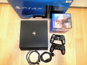 PS4 Pro 1 ТБ, Игры (14 cd), 2 пульта (3 фото из 8)