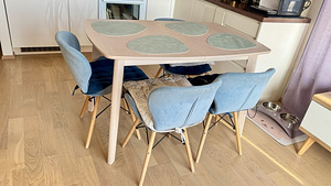 Pikendatav söögilaud (120-150×80 sm) +Toolid (6 foto / 10)
