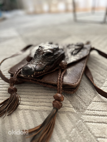 Ehtsast krokodillinahast kott peaga (foto #3)