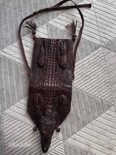 Ehtsast krokodillinahast kott peaga (foto #4)