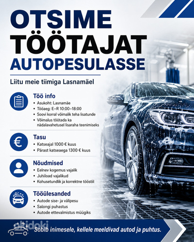 Autopesulasse töötajat