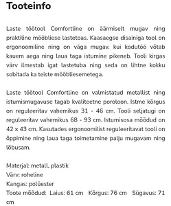 Laste Comfort ergonoomiline töötool (4 foto / 4)